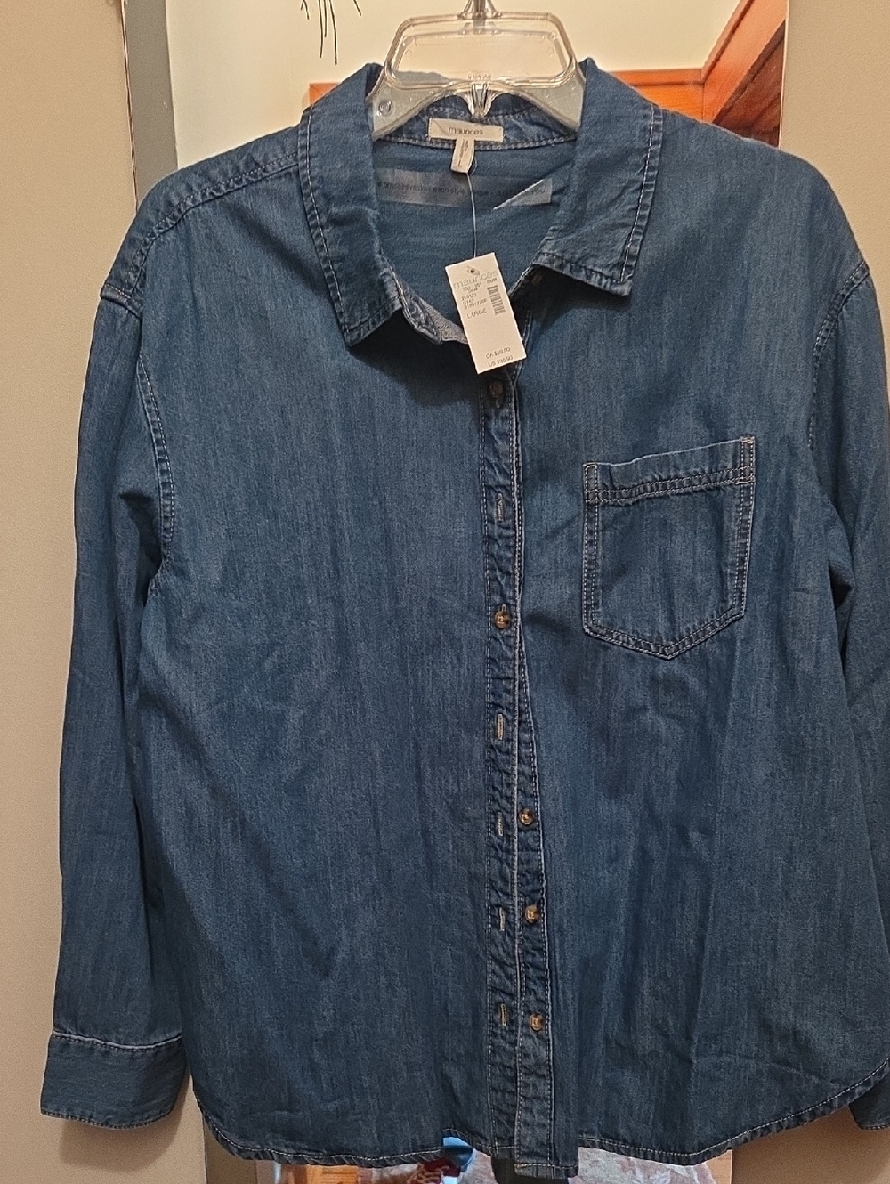 Maurices Blue Denim Button-Up Shirt